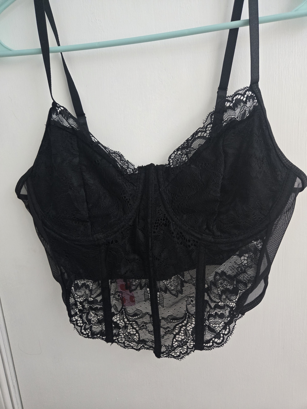 Cider Black Lace Longline Bralette
